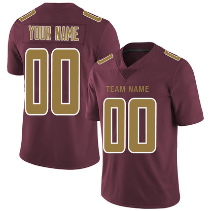 Custom W.Football Team Stitched American Football Jerseys Personalize Birthday Gifts Red Jersey - Main View
