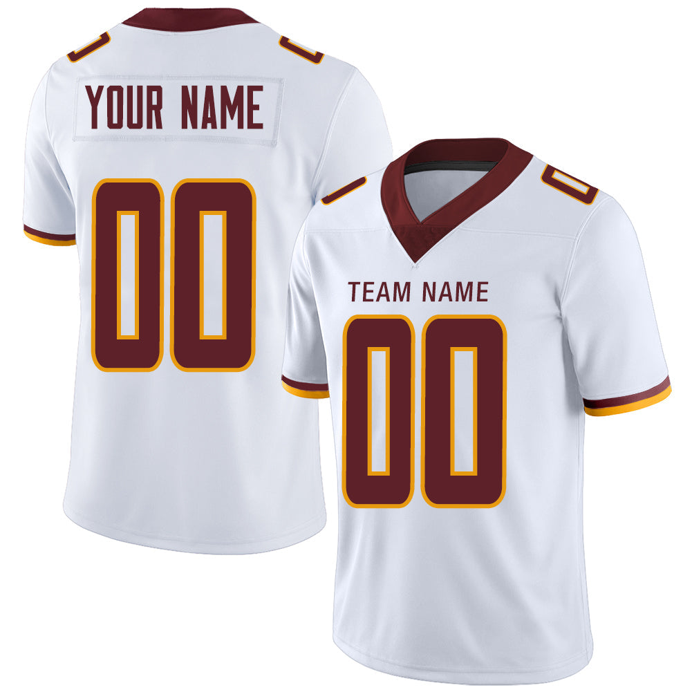 Custom W.Football Team Stitched American Football Jerseys Personalize Birthday Gifts White Jersey view 2