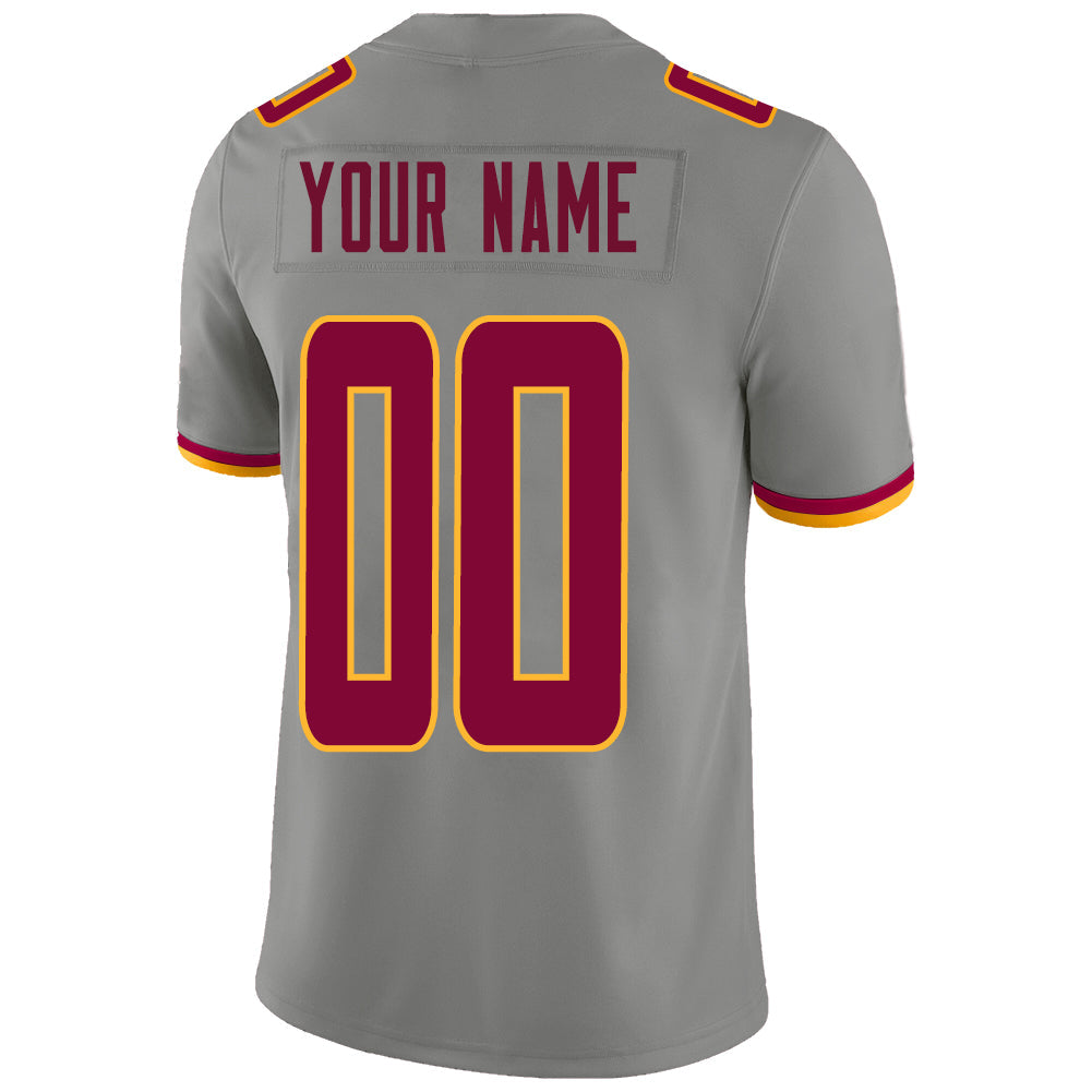 Custom W.Football Team Stitched American Football Jerseys Personalize Birthday Gifts Grey Jersey view 3