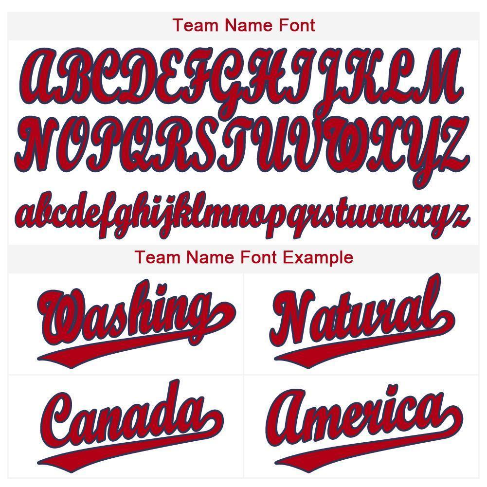 Custom White Red-Navy Baseball Jersey view 5