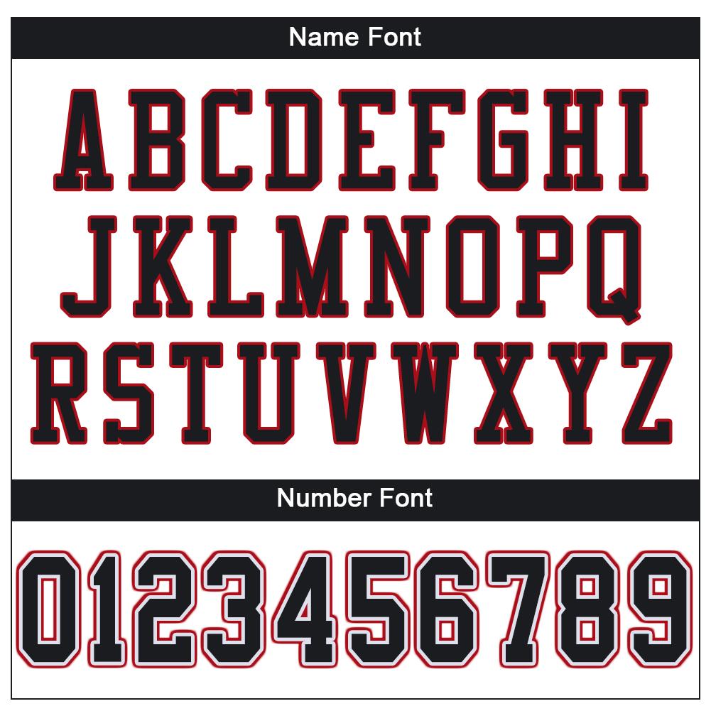 Custom White Black-Red Mesh Authentic Football Jersey view 5