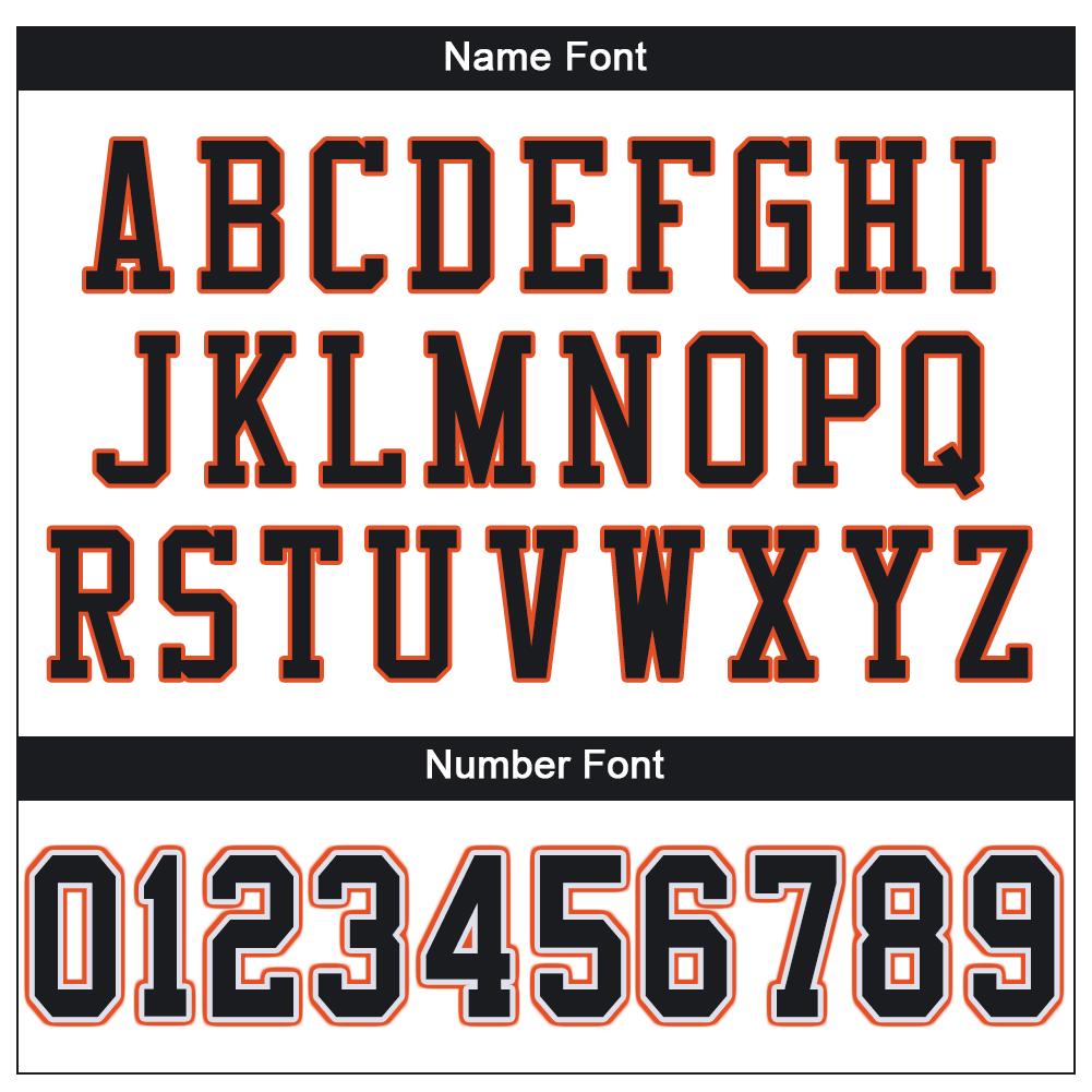 Custom White Black-Orange Mesh Authentic Football Jersey view 5