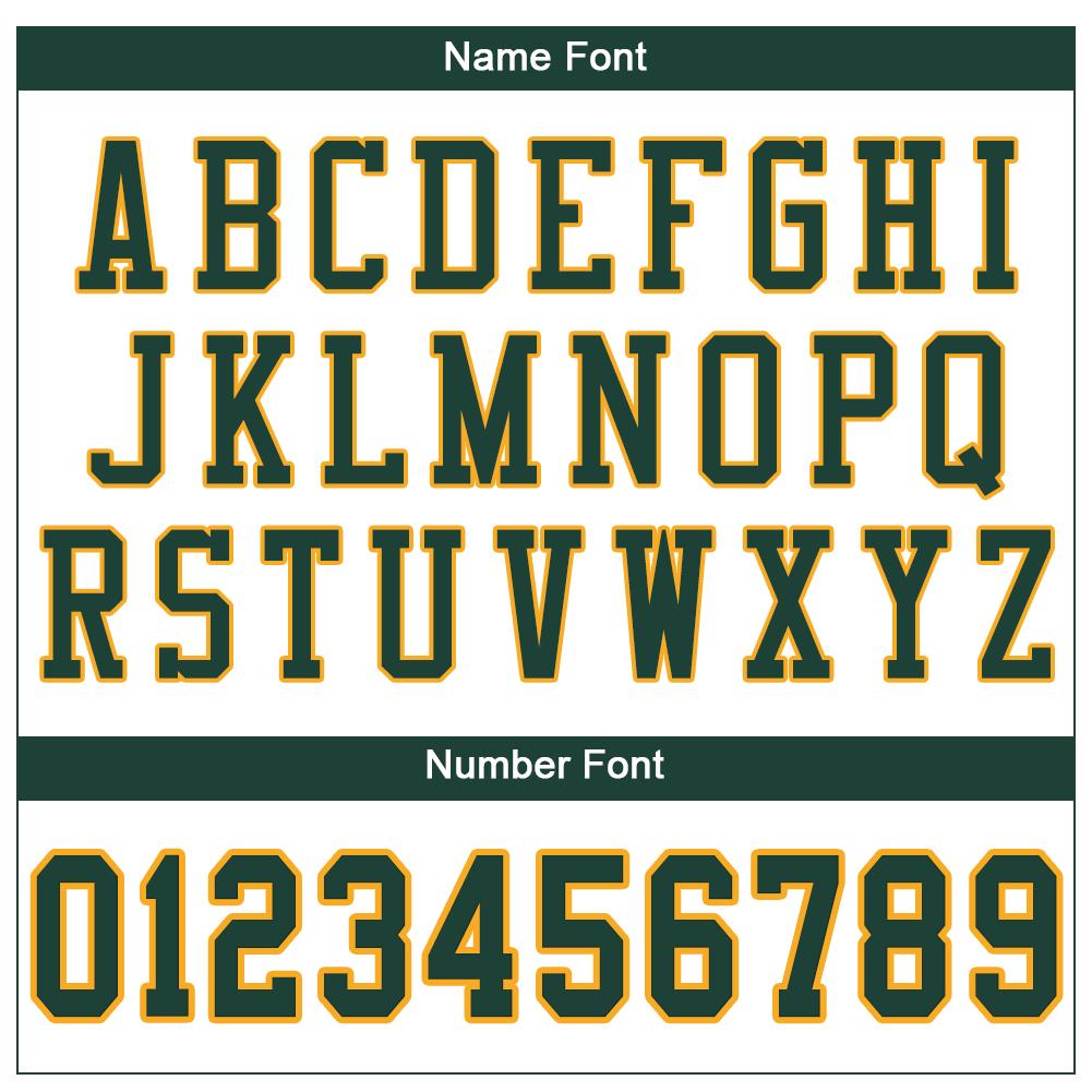 Custom White Green-Gold Mesh Authentic Football Jersey view 5