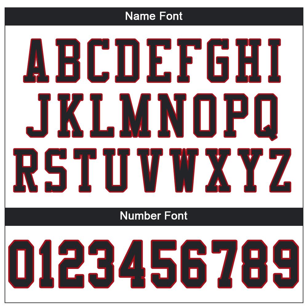 Custom White Black-Red Mesh Authentic Football Jersey view 5