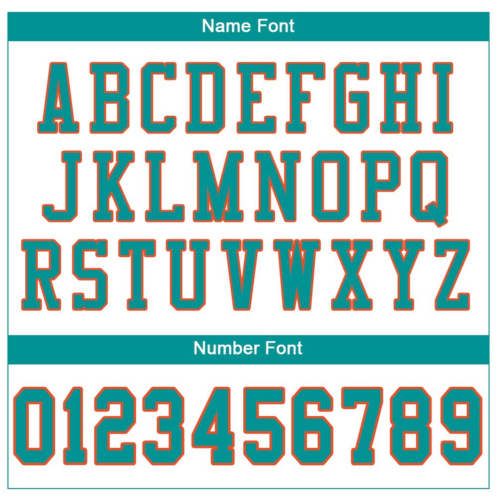 Custom White Aqua-Orange Mesh Authentic Football Jersey view 5
