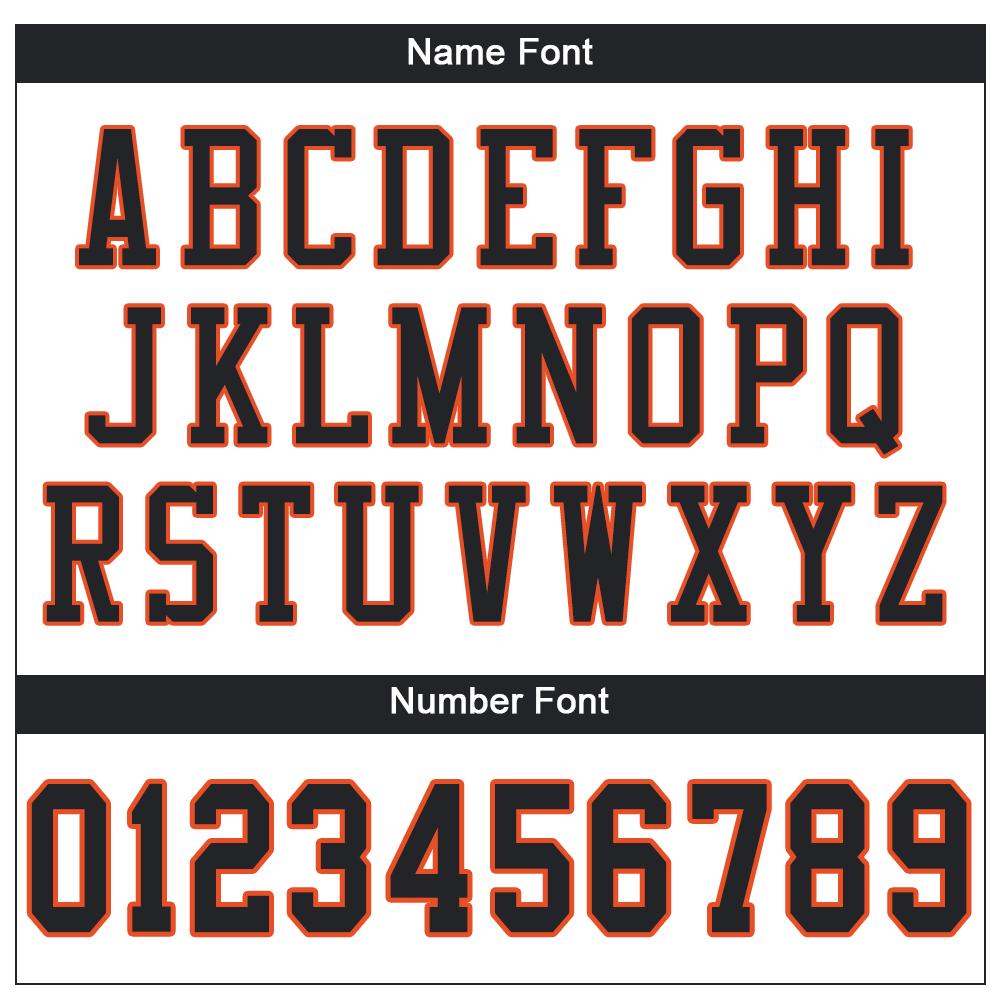 Custom White Black-Orange Mesh Authentic Football Jersey view 5