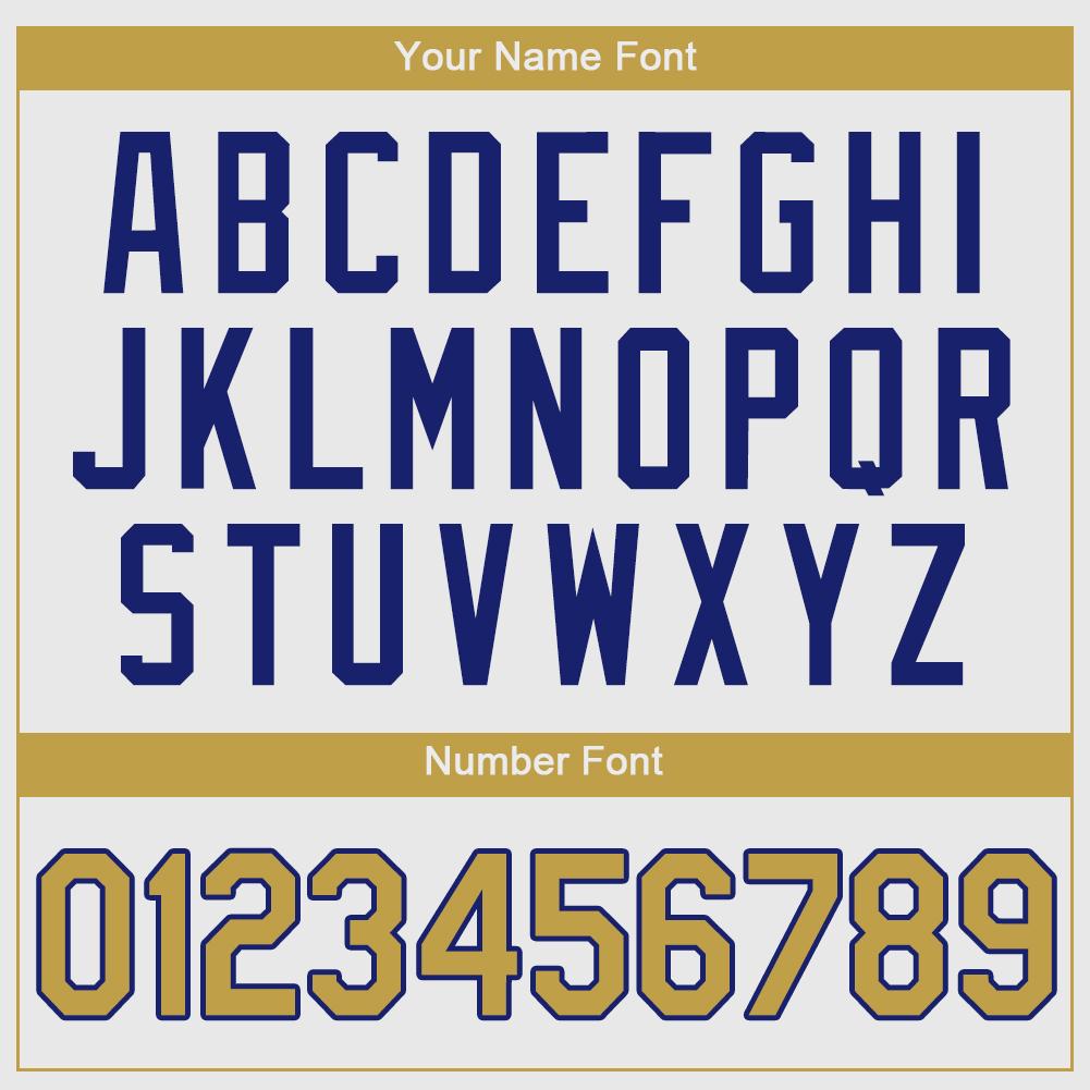 Custom White Old Gold-Royal Authentic Baseball Jersey view 4