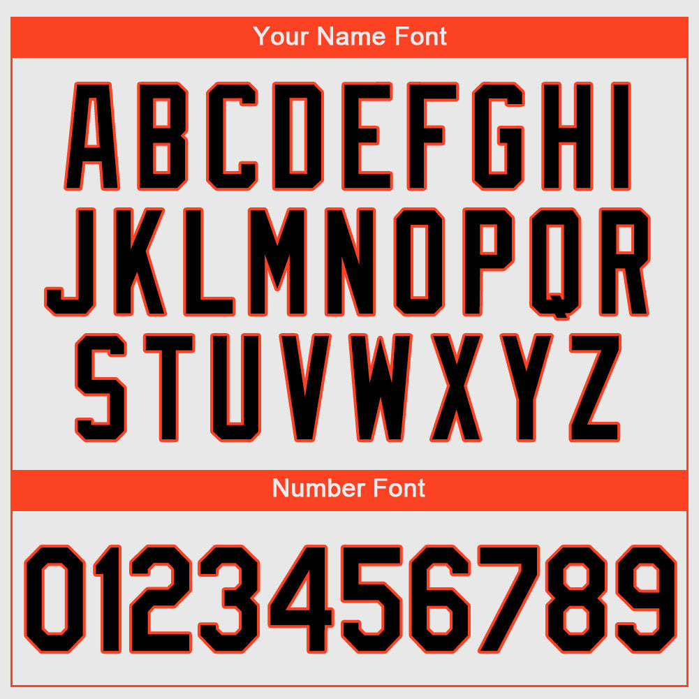 Custom White Black-Orange Authentic Baseball Jersey view 4