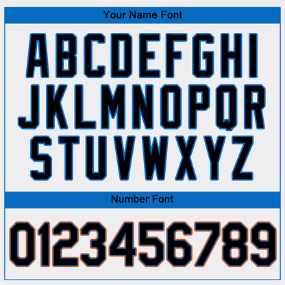 Custom White Black-Powder Blue Authentic Baseball Jersey view 4
