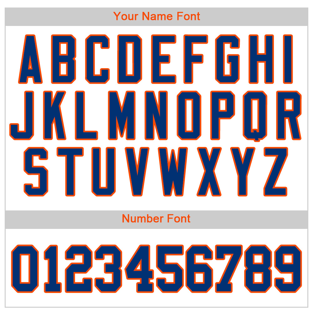 Custom White Royal Pinstripe Royal-Orange Authentic Baseball Jersey view 4