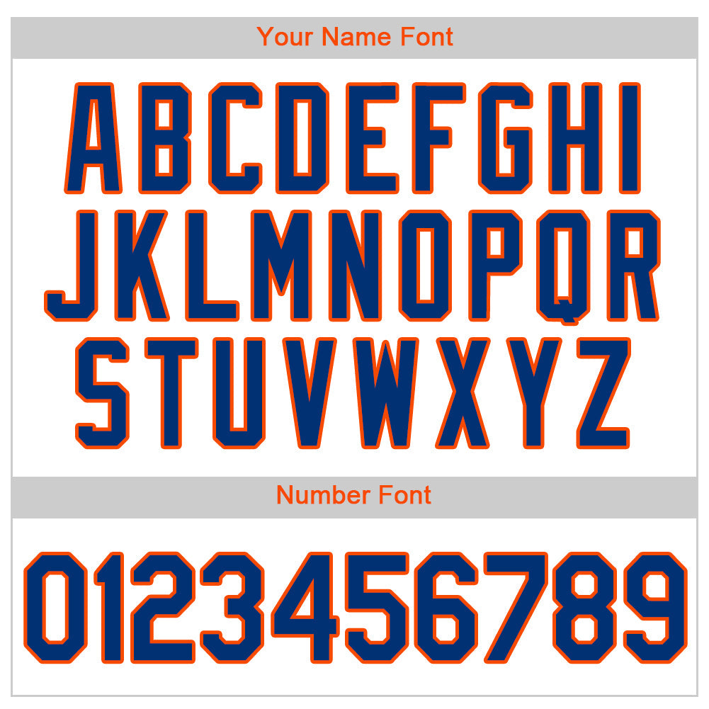 Custom White Royal Pinstripe Royal-Orange Authentic Baseball Jersey view 4