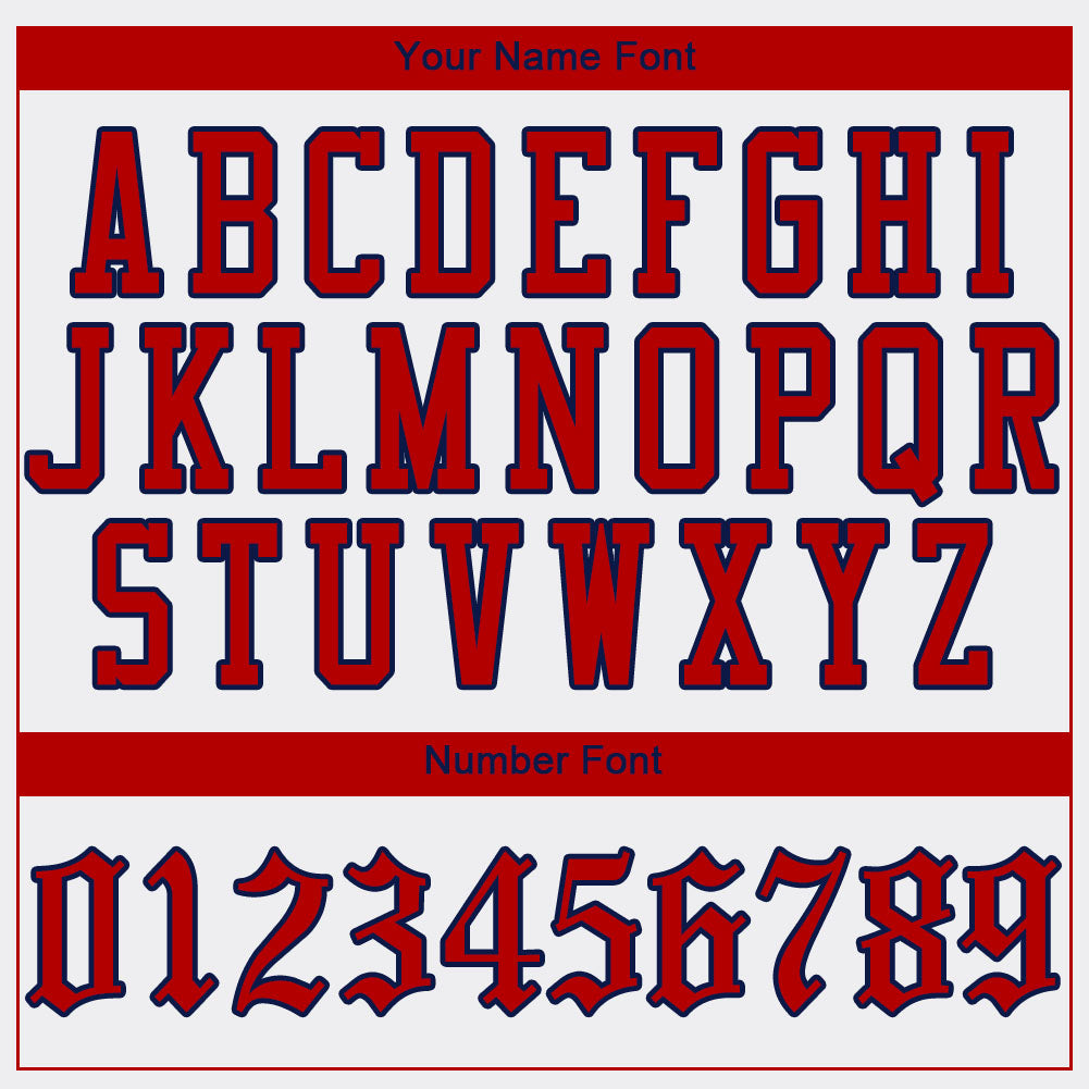 Custom White Red-Navy Authentic Baseball Jersey view 4