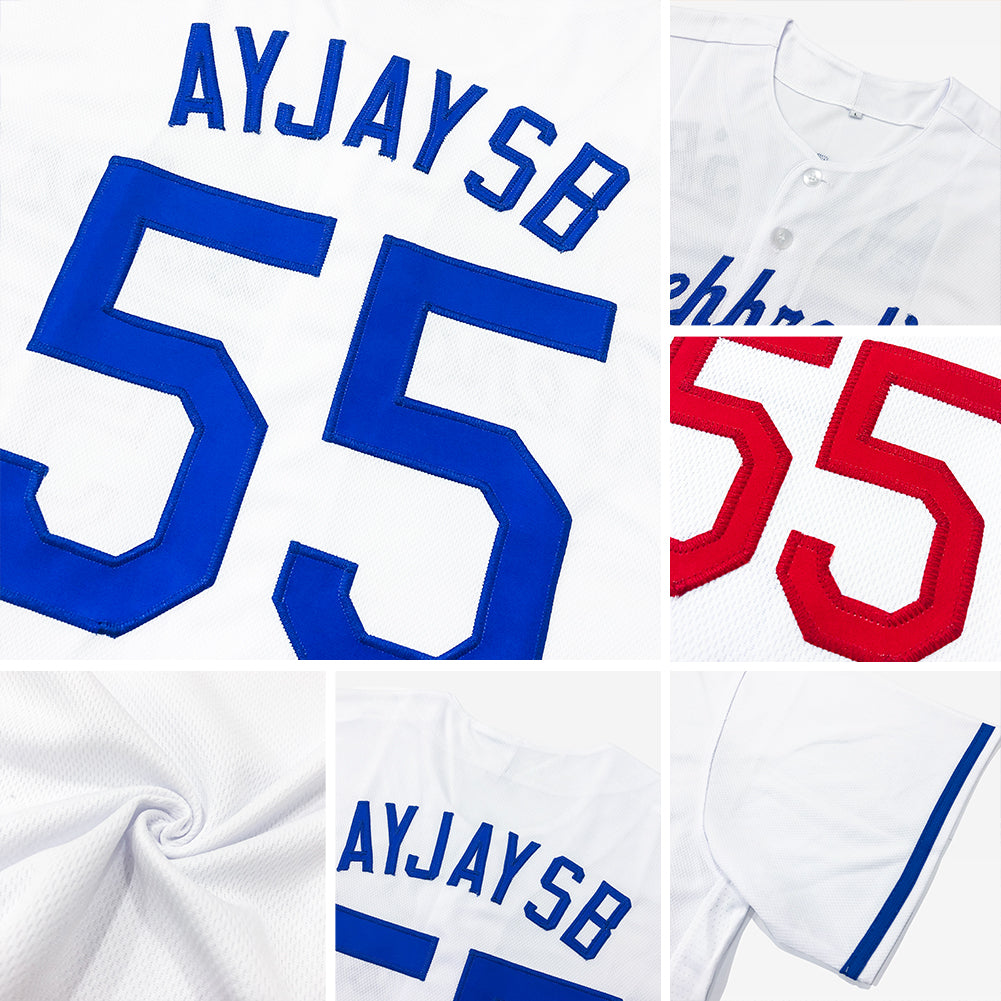 Custom White Olive-Black Authentic Memorial Day Baseball Jersey view 6