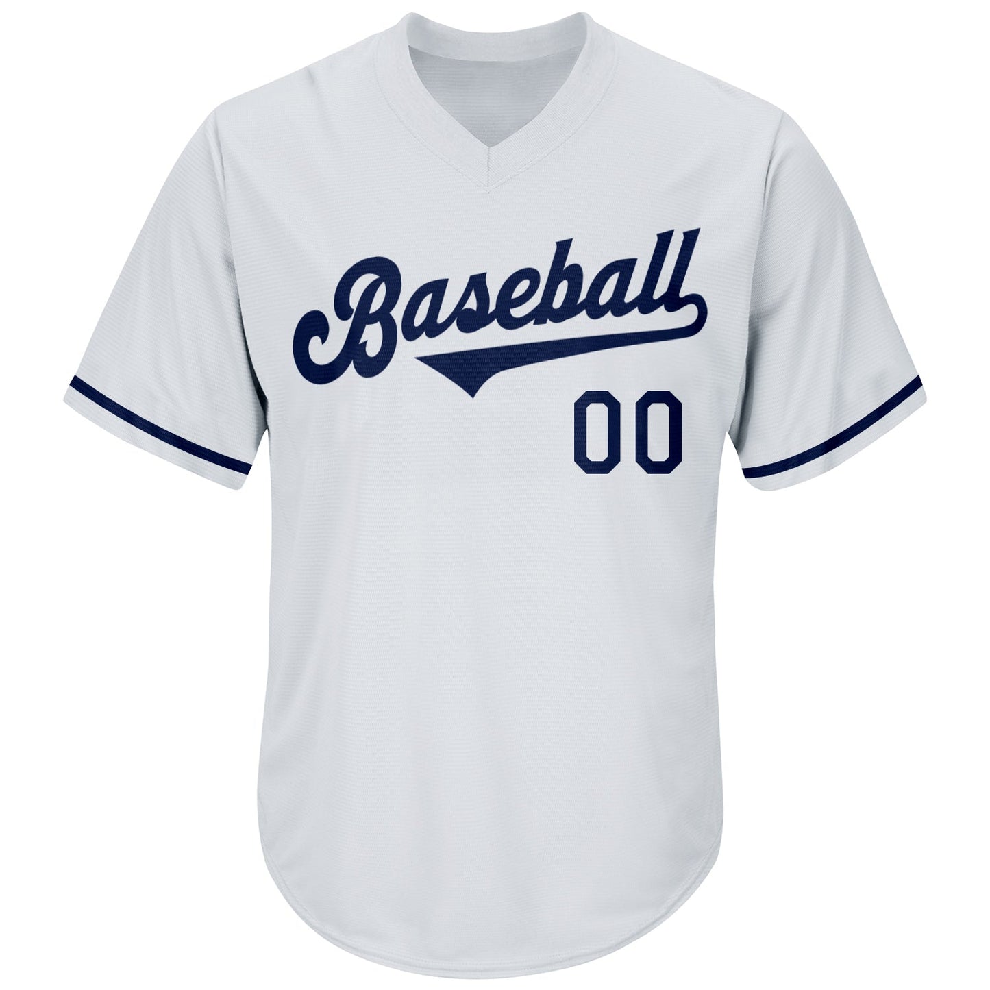 Custom White Navy Authentic Throwback Rib-Knit Baseball Jersey Shirt view 2