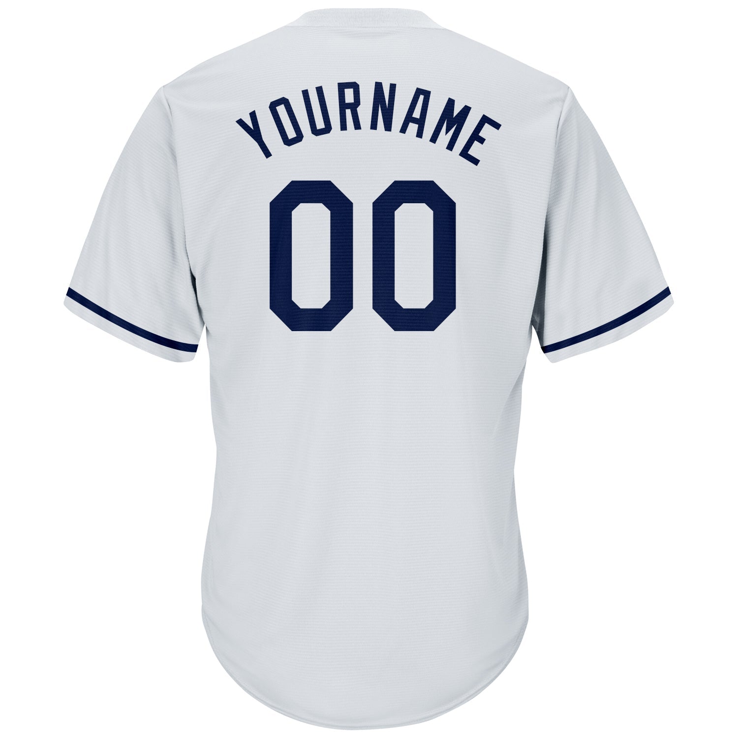 Custom White Navy Authentic Throwback Rib-Knit Baseball Jersey Shirt view 3