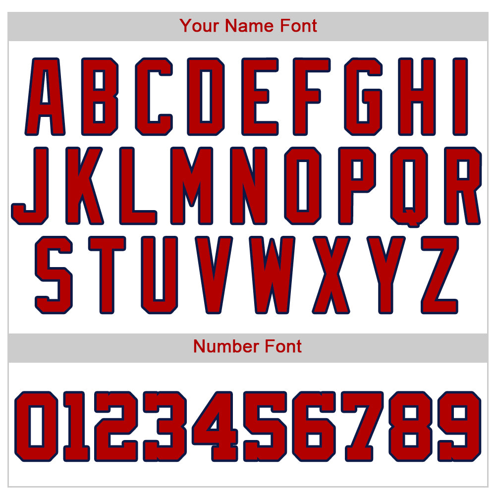 Custom White Red-Navy Authentic Baseball Jersey view 4