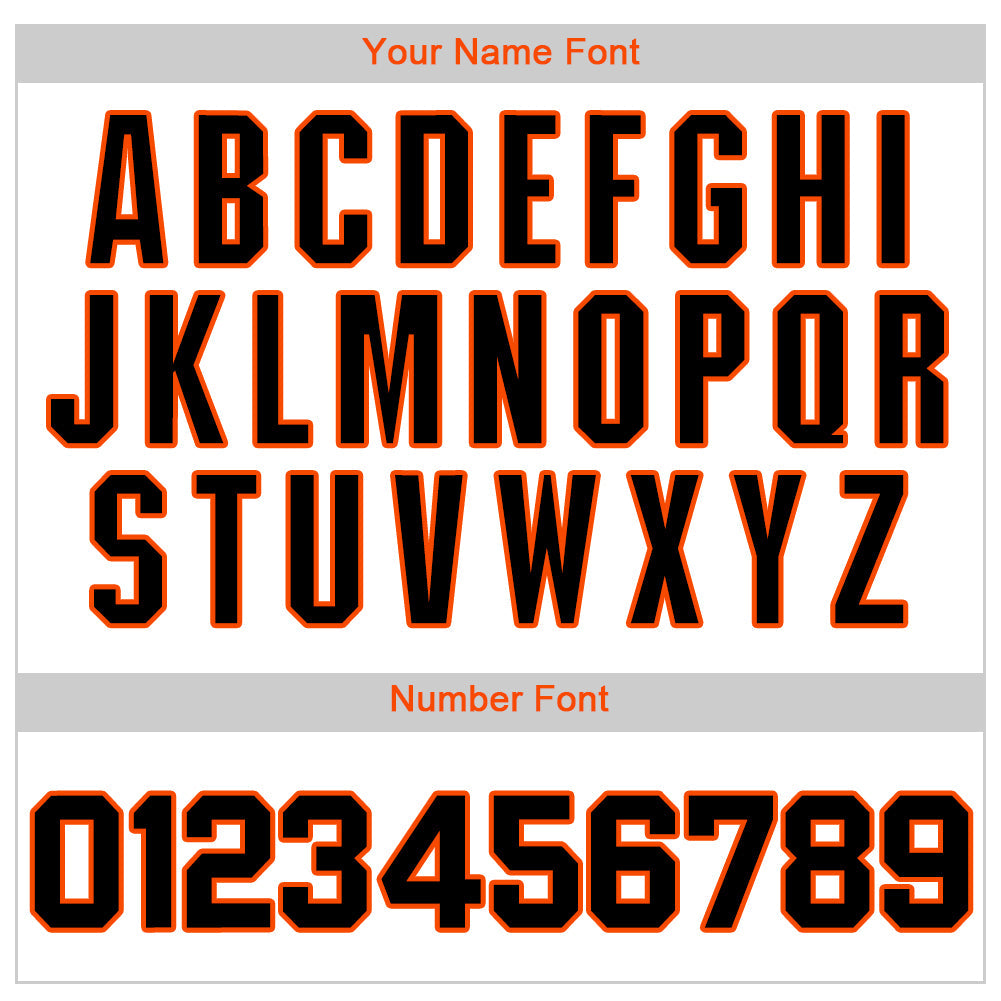 Custom White Black-Orange Authentic Baseball Jersey view 4