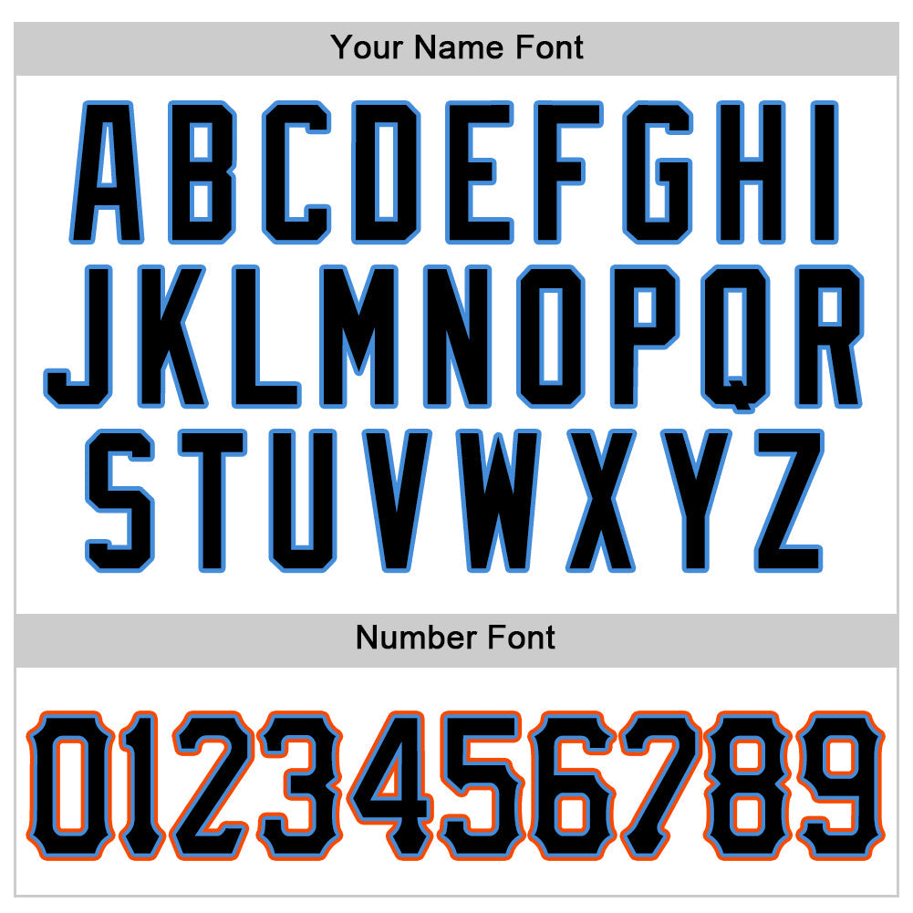 Custom White Black-Powder Blue Authentic Baseball Jersey view 4