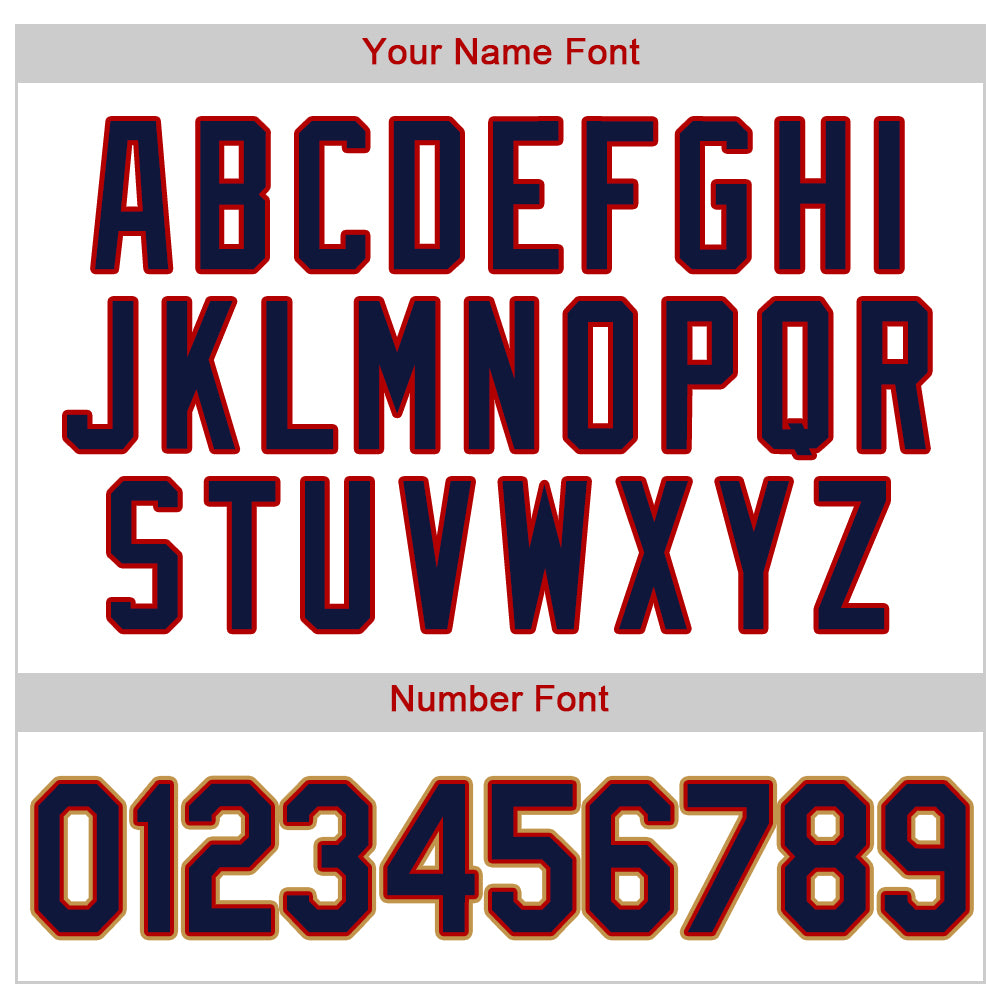 Custom White Navy-Red Authentic Baseball Jersey view 4