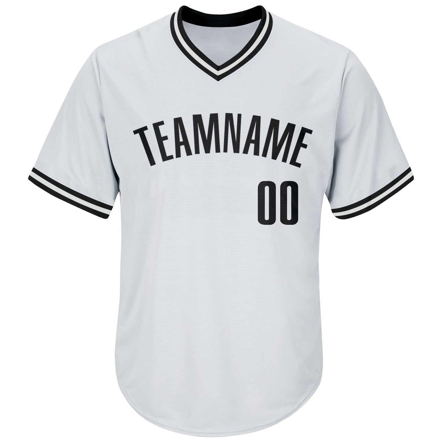 Custom White Black Authentic Throwback Rib-Knit Baseball Jersey Shirt view 3