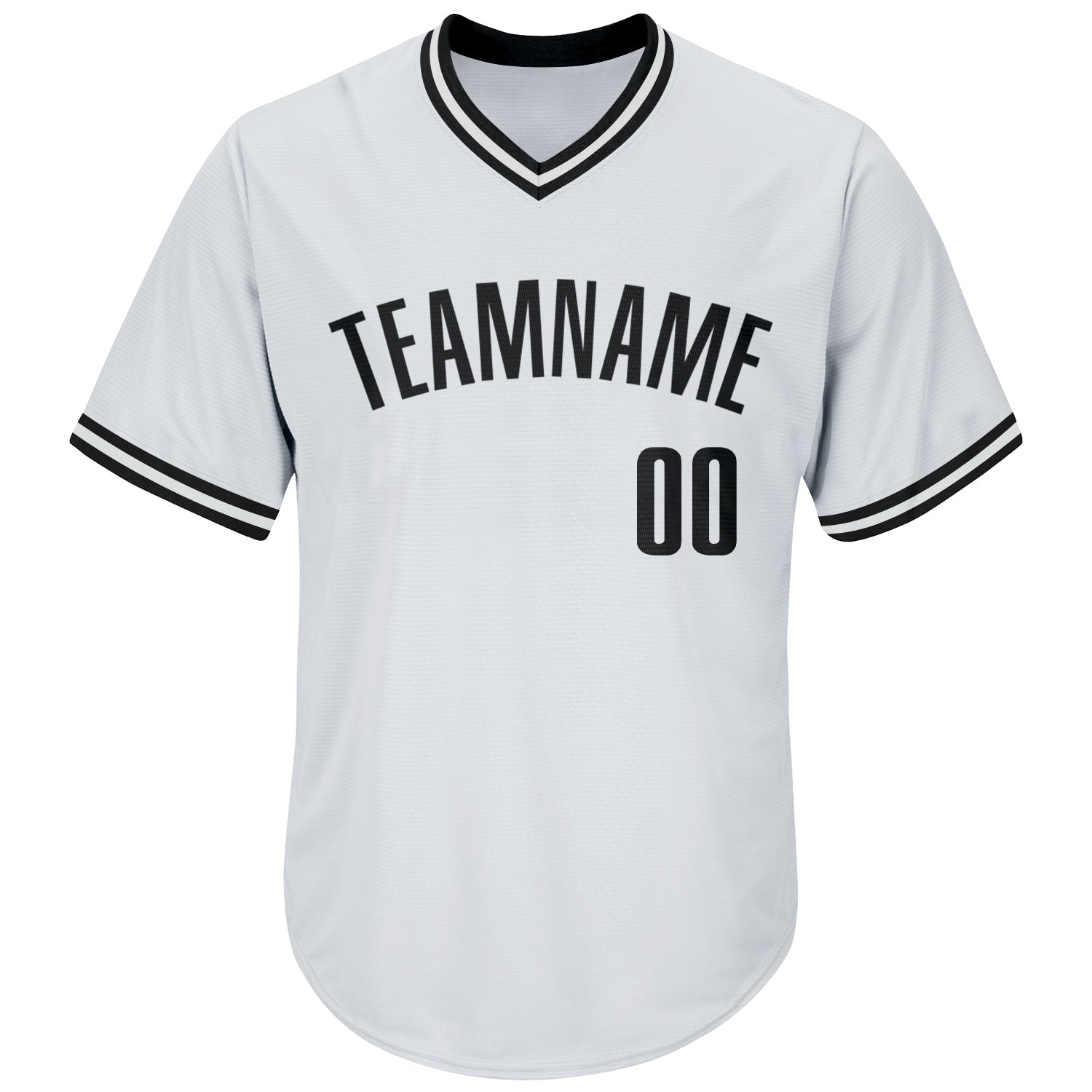 Custom White Black Authentic Throwback Rib-Knit Baseball Jersey Shirt view 3