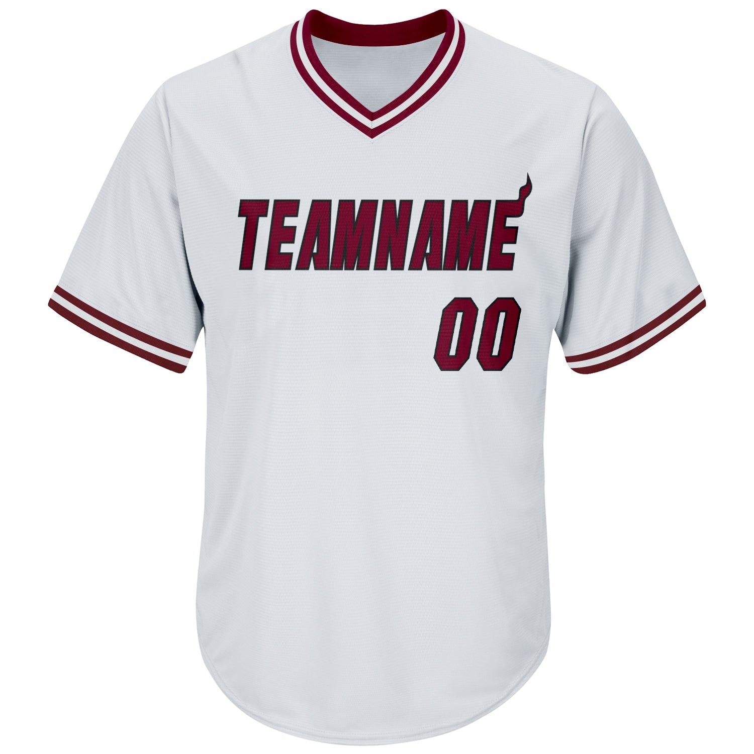 Custom White Maroon-Black Authentic Throwback Rib-Knit Baseball Jersey Shirt view 2