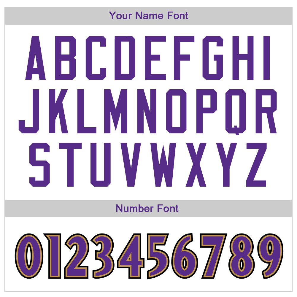 Custom White Purple-Old Gold Authentic Baseball Jersey view 5