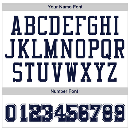Custom White Navy Authentic Baseball Jersey view 5