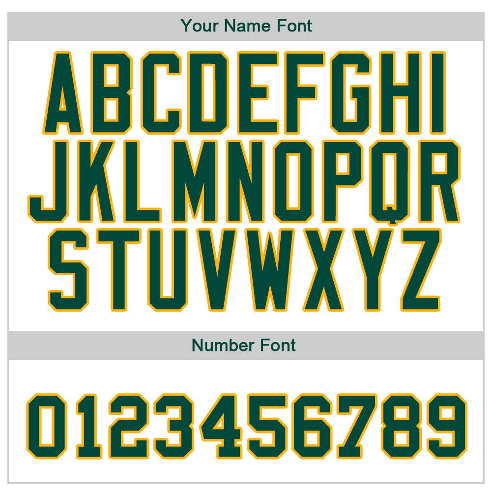 Custom White Green-Gold Authentic Baseball Jersey view 5