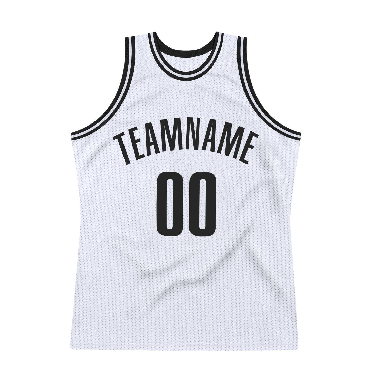 Custom White Black Authentic Throwback Basketball Jersey view 7