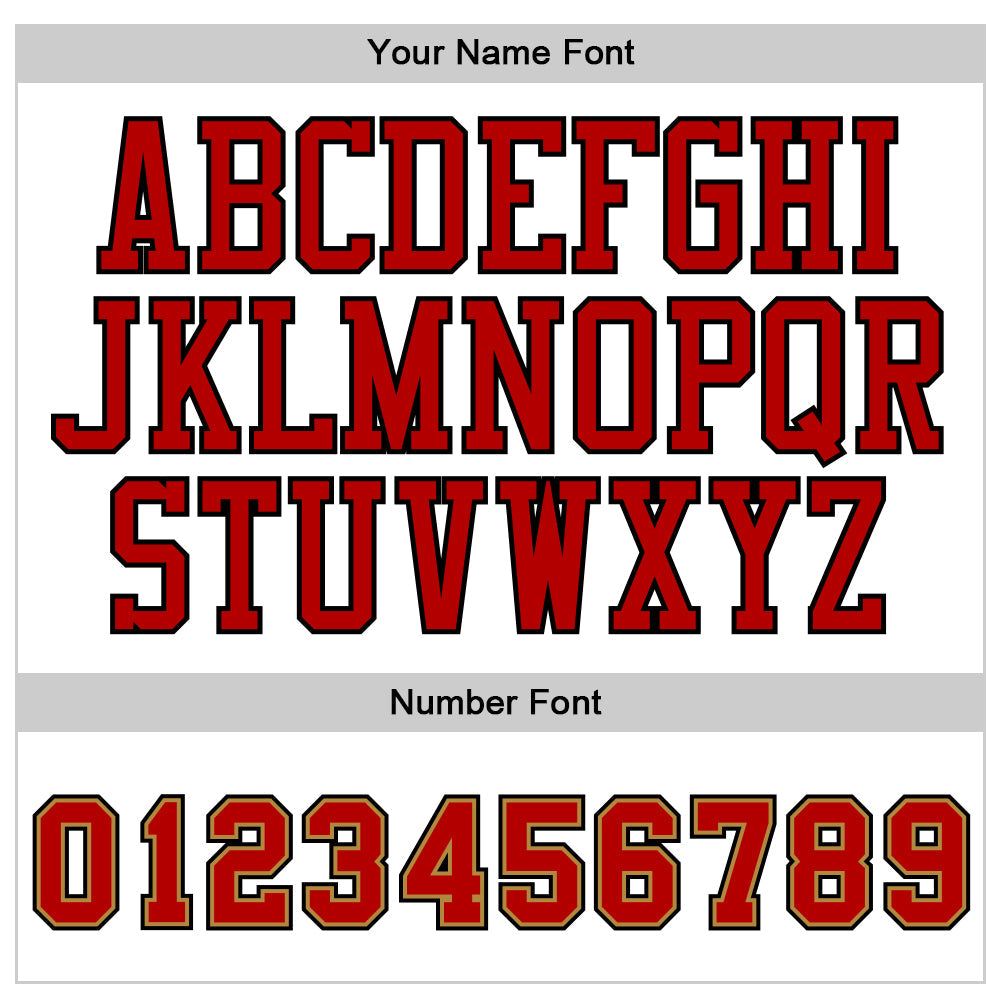 Custom White Red-Old Gold Authentic Baseball Jersey view 5