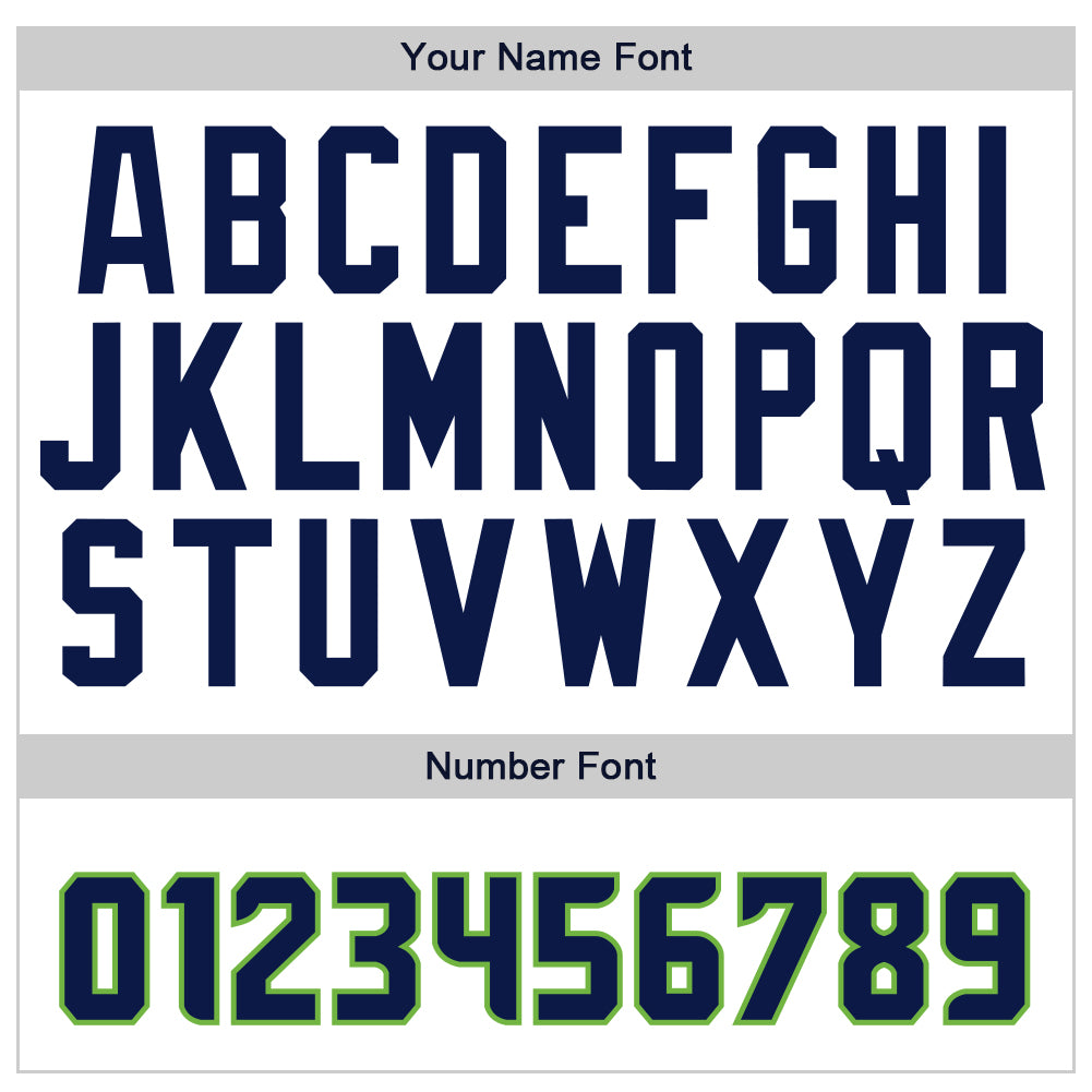 Custom White Navy-Neon Green Authentic Baseball Jersey view 5