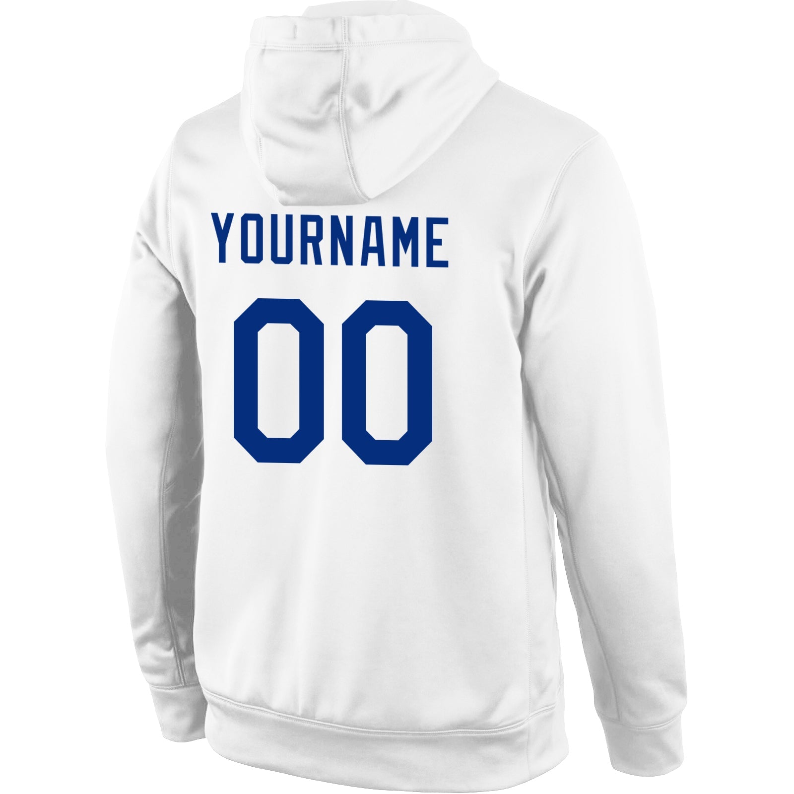 Custom Stitched White Royal-Red Sports Pullover Sweatshirt Hoodie view 3