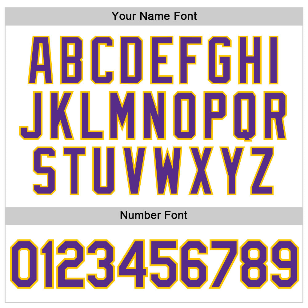 Custom White Purple Pinstripe Purple-Gold Authentic Basketball Jersey view 4