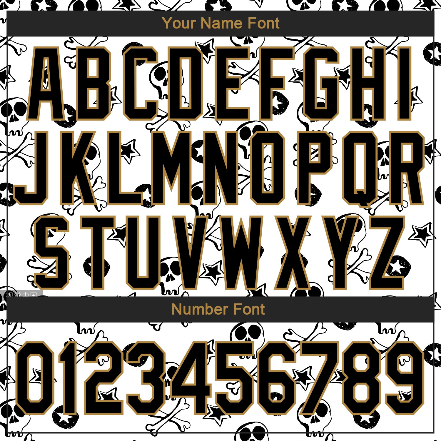 Custom Stitched White Black-Old Gold 3D Skull Fashion Sports Pullover Sweatshirt Hoodie view 4