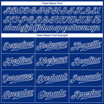 Custom White Royal 3D Pattern Design Multicolor Authentic Baseball Jersey view 4