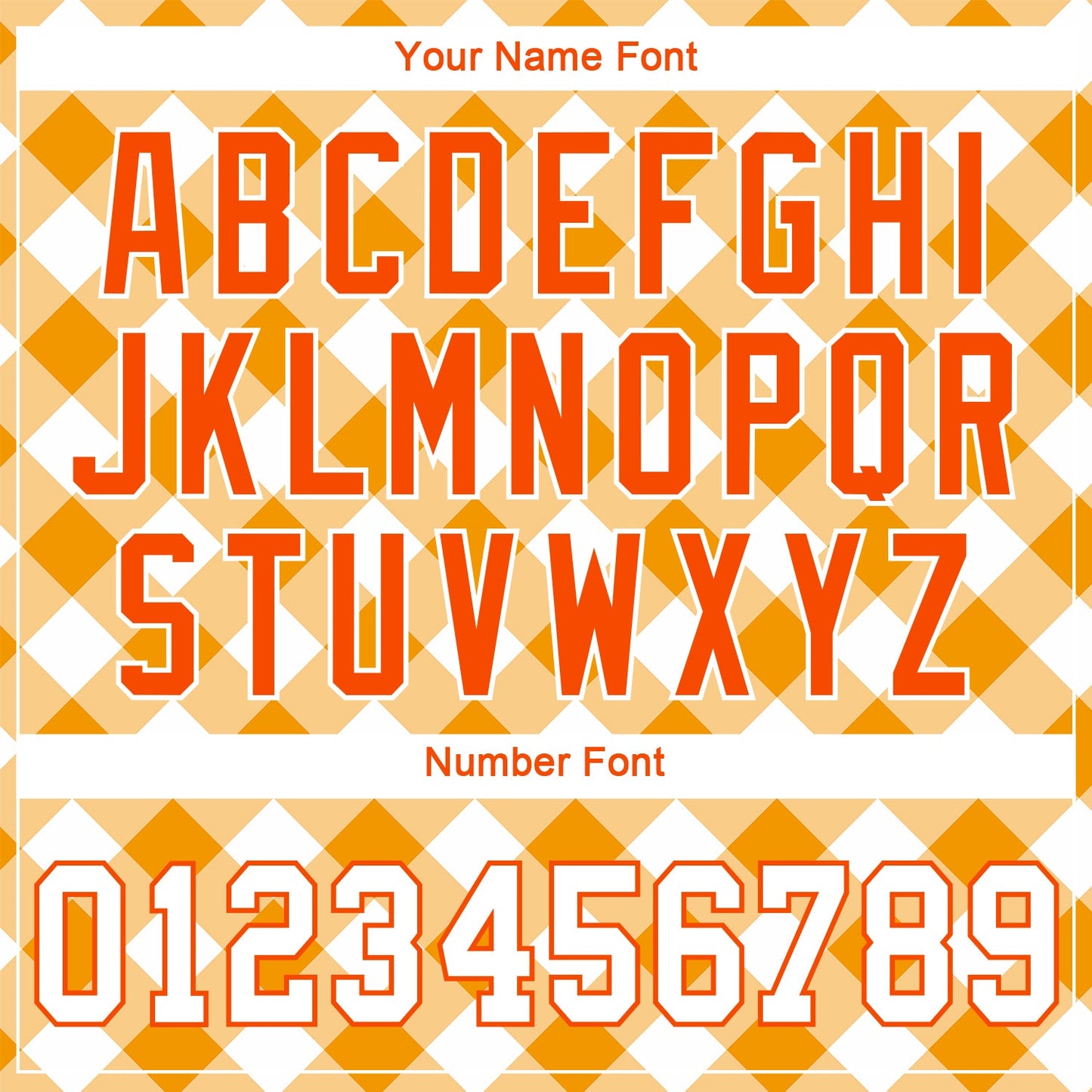 Custom White White-Orange 3D Pattern Design Orange Plaid Authentic Baseball Jersey view 5
