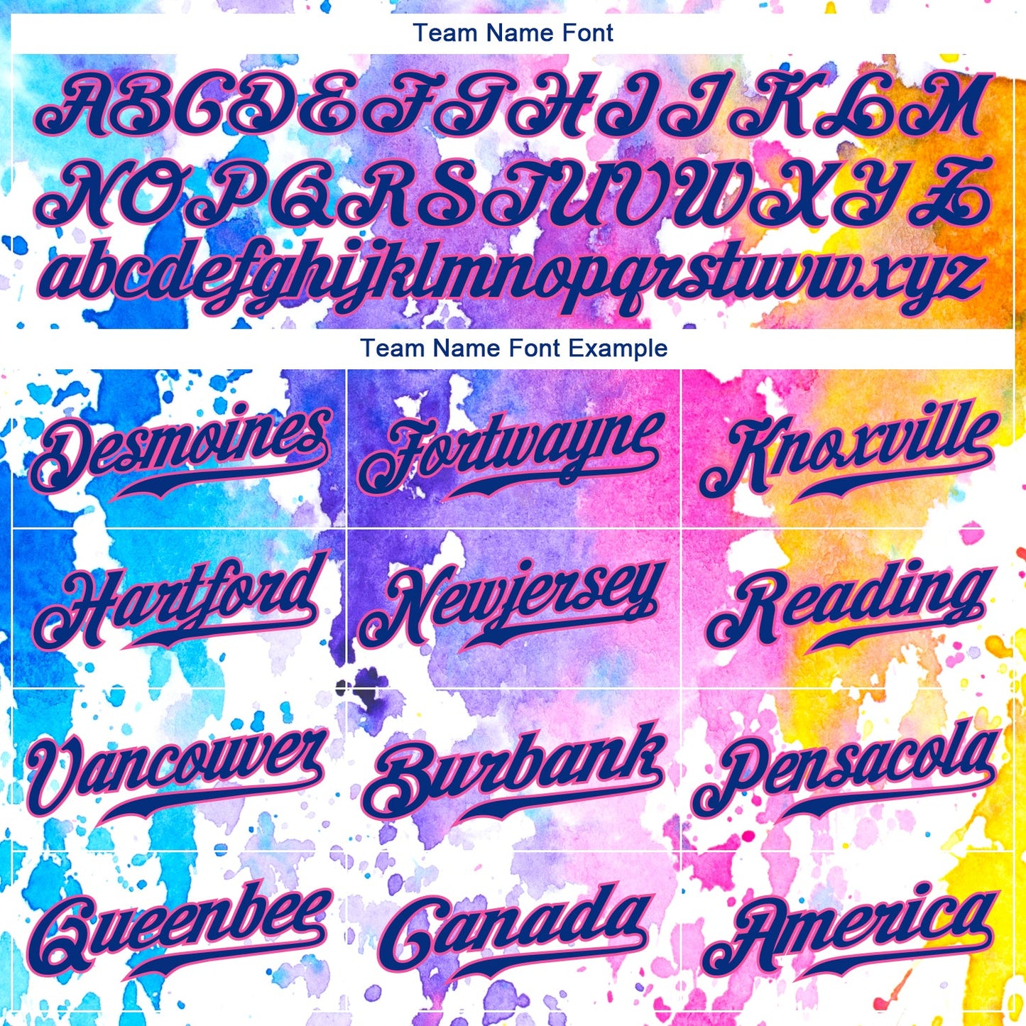 Custom White Royal-Pink 3D Pattern Design Watercolor Authentic Baseball Jersey view 5