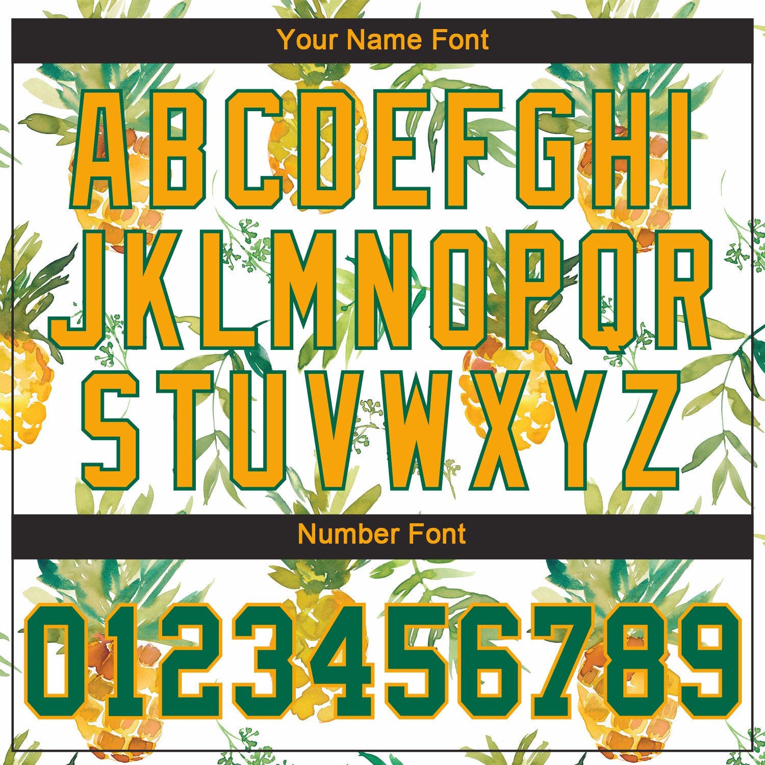 Custom White Kelly Green-Gold 3D Pattern Design Hawaii Pineapples Authentic Baseball Jersey view 6