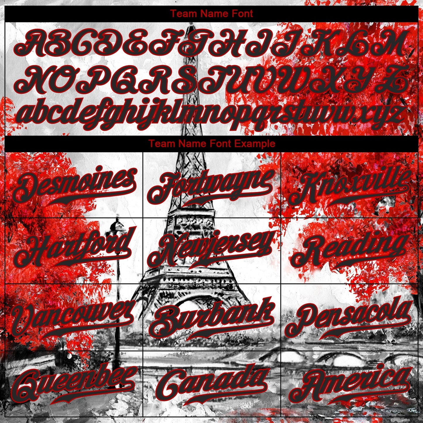 Custom White Black-Red 3D Pattern Design Eiffel Tower Authentic Baseball Jersey view 4