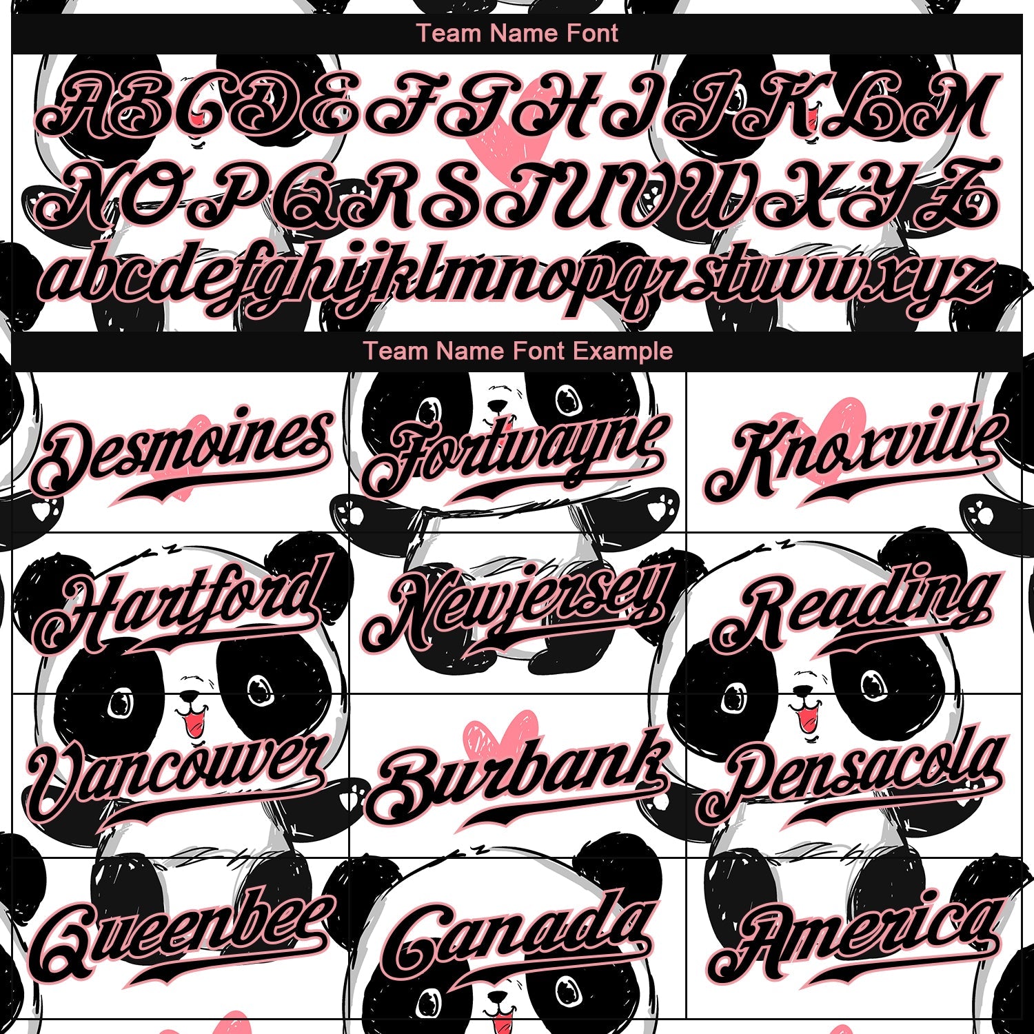 Custom White Black-Medium Pink 3D Pattern Design Pandas Authentic Baseball Jersey view 4