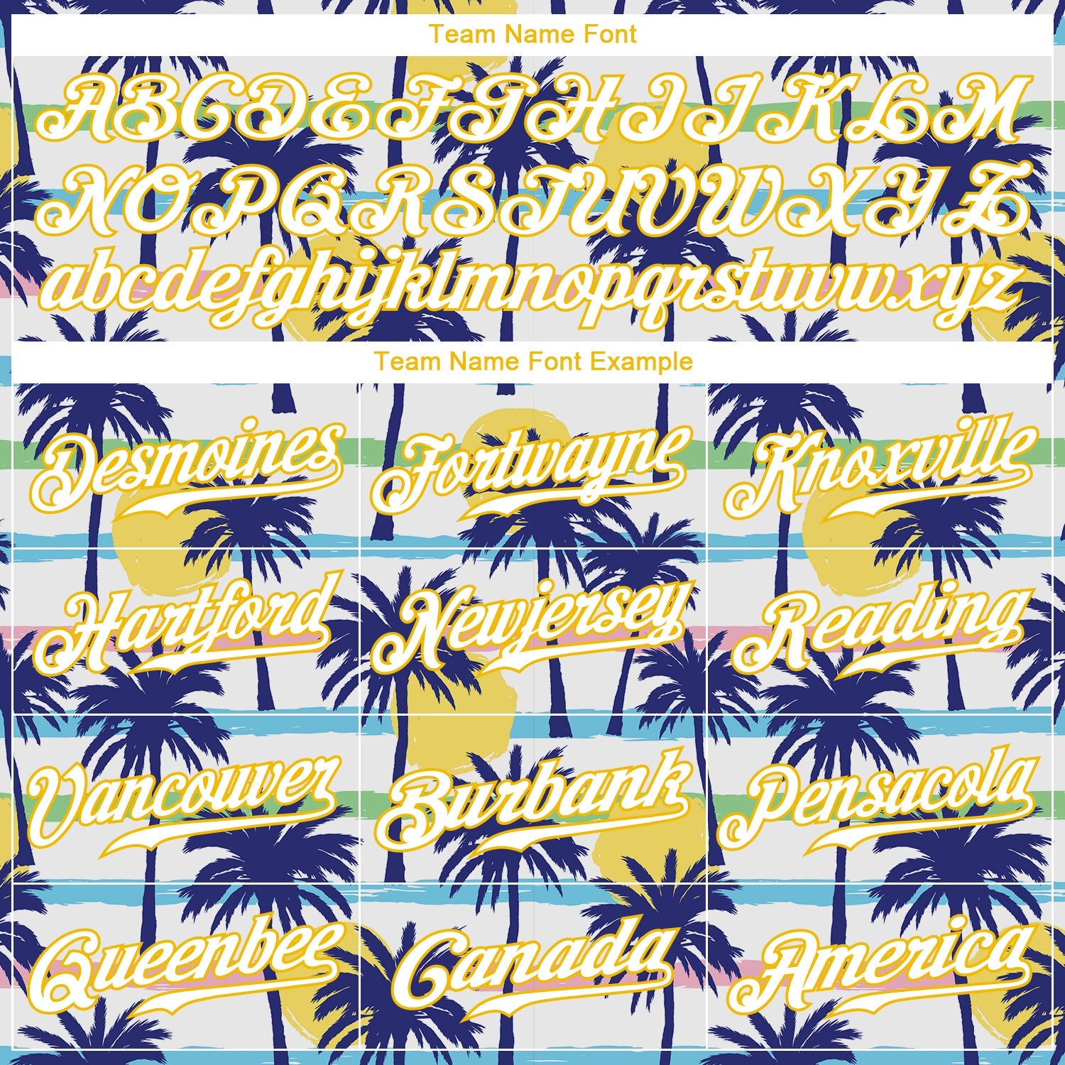 Custom White Gold-White 3D Pattern Design Hawaii Palm Trees Authentic Baseball Jersey view 4