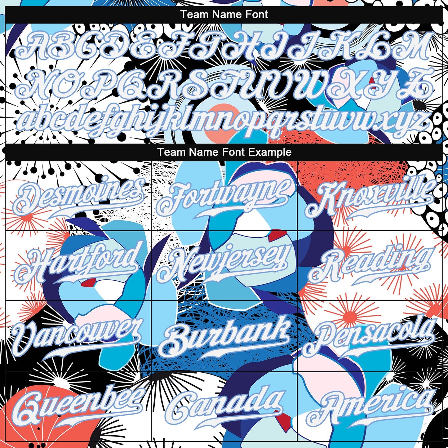Custom White White-Light Blue 3D Pattern Design Flowers Authentic Baseball Jersey view 4