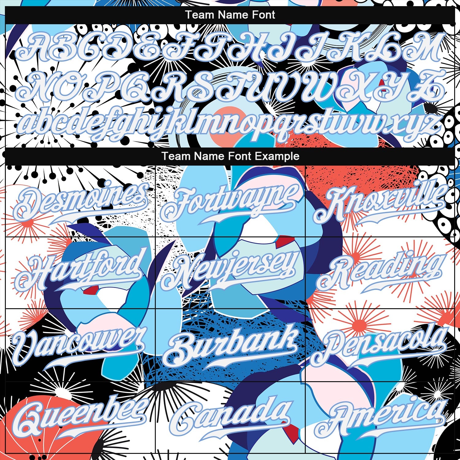 Custom White White-Light Blue 3D Pattern Design Flowers Authentic Baseball Jersey view 4
