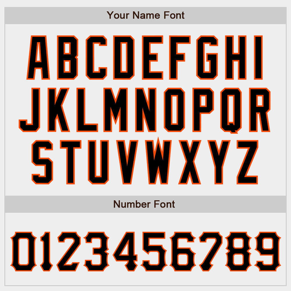 Custom White Black-Orange Authentic Baseball Jersey view 4