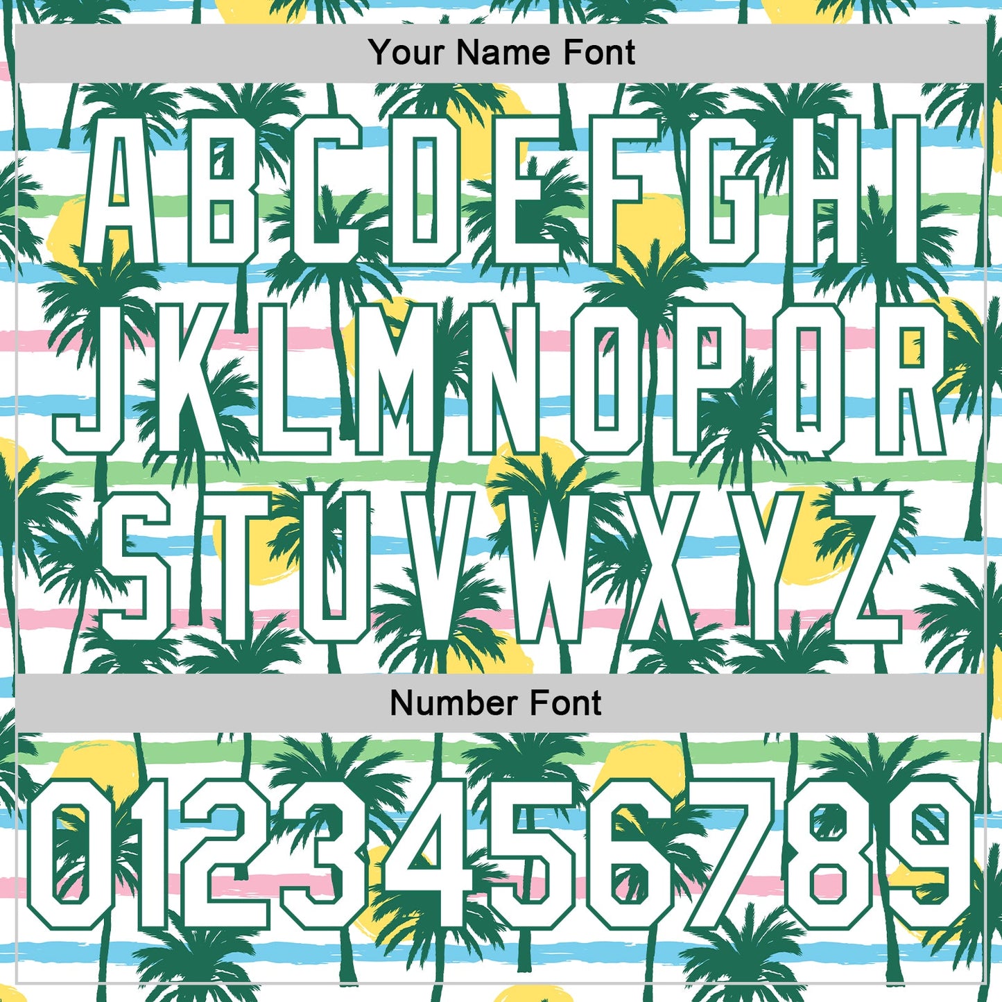 Custom White White-Kelly Green 3D Pattern Hawaii Palm Trees Authentic Basketball Jersey view 4
