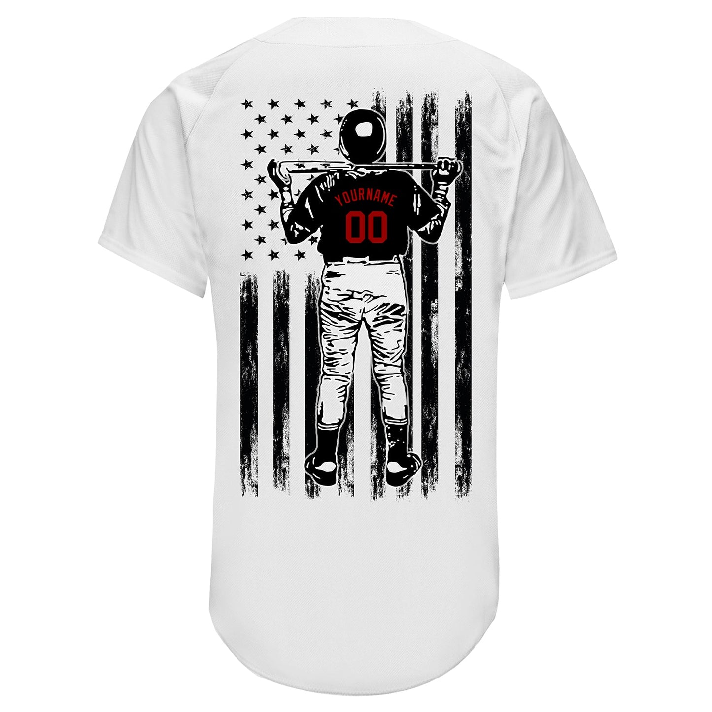 Custom White Royal-Red Authentic Baseball Jersey view 5