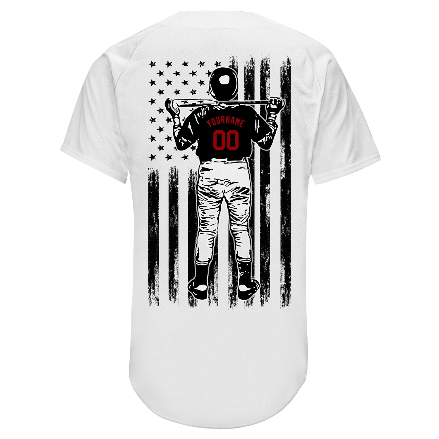 Custom White Royal-Red Authentic Baseball Jersey view 5