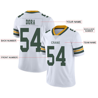 Custom GB.Packers Football Jerseys Team Player or Personalized Design Your Own Name for Men's Women's Youth Jerseys Green view 5