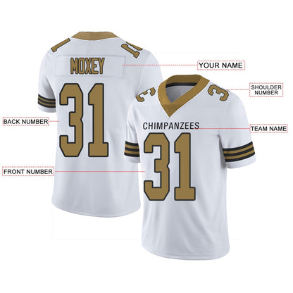 Custom NO.Saints Football Jerseys Team Player or Personalized Design Your Own Name for Men's Women's Youth Jerseys Black view 4